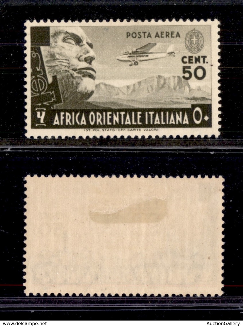 COLONIE - AFRICA ORIENTALE - 1938 - 50 Cent (2 - Aerea) - Gomma Originale (110) - Autres & Non Classés