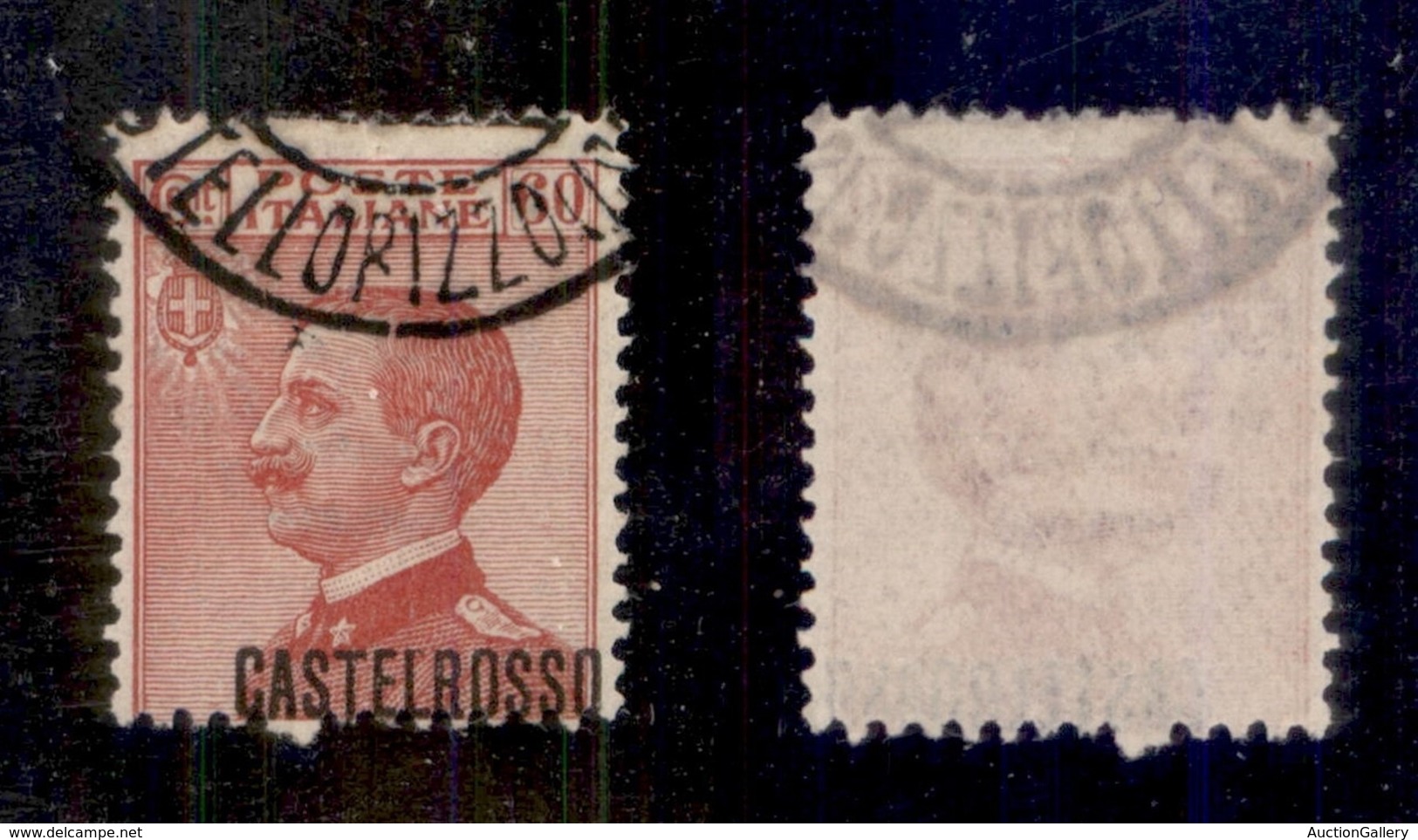 COLONIE - CASTELROSSO - 1922 - 60 Cent (8 - Varietà) Usato - Soprastampa Spostata (in Basso A Destra) - Non Catalogato - Other & Unclassified