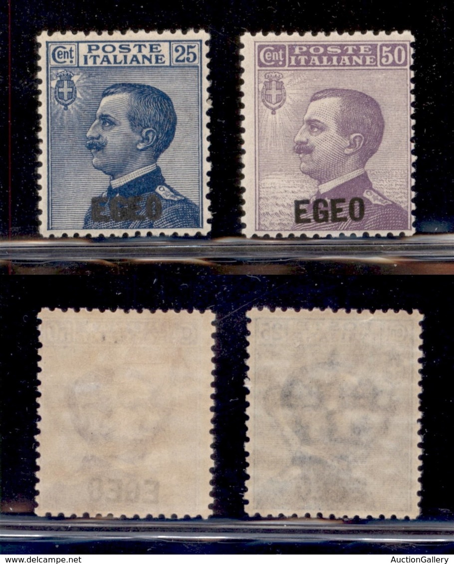 COLONIE - EGEO - 1912 - Soprastampati (1/2) - Serie Completa - Gomma Originale (220) - Sonstige & Ohne Zuordnung