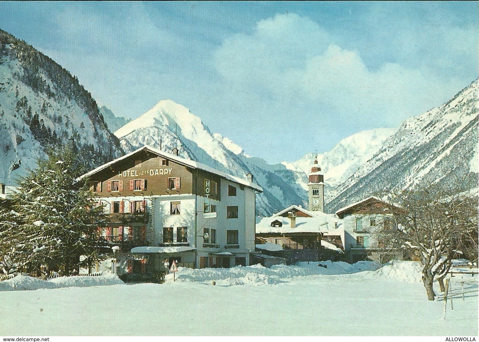 3364  "MORGEX-PANORAMA INVERNALE,SULLO SFONDO IL MONTE BIANCO M. 4810 "   CART. POST.OR. NON SPED. - Altri & Non Classificati