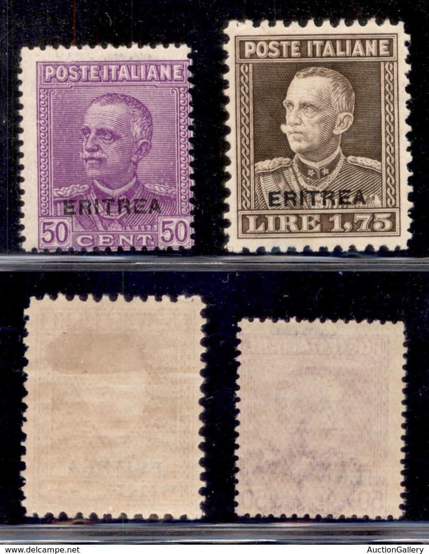 COLONIE - ERITREA - 1928/1929 - Soprastampati (136/137) - Serie Completa - Gomma Originale (260) - Sonstige & Ohne Zuordnung