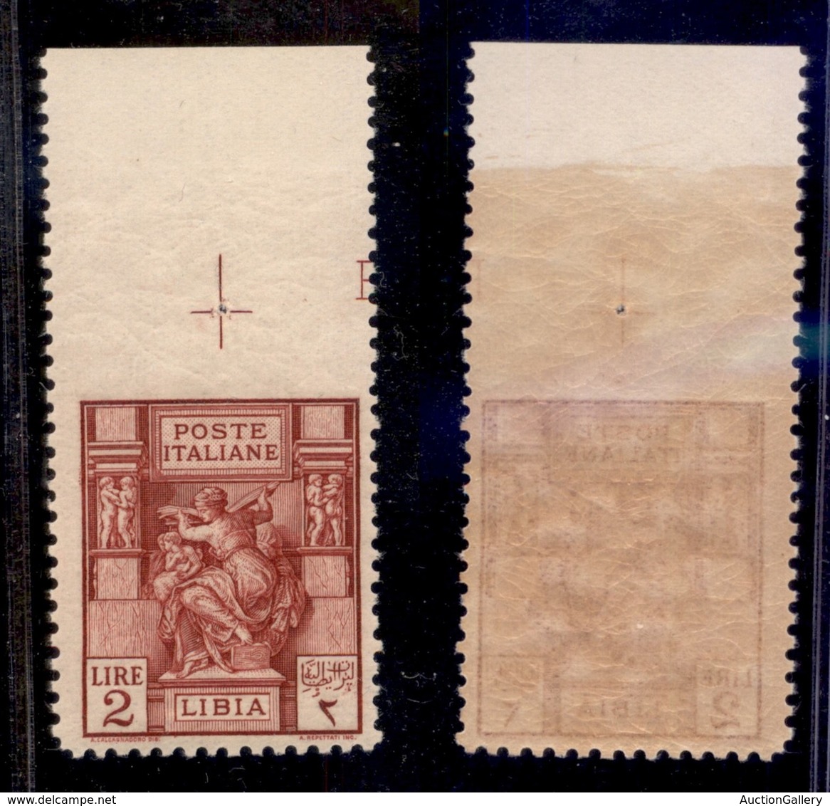 COLONIE - LIBIA - 1929 - 2 Lire (57c) Bordo Foglio Non Dentellato - Gomma Integra (1.125) - Sonstige & Ohne Zuordnung