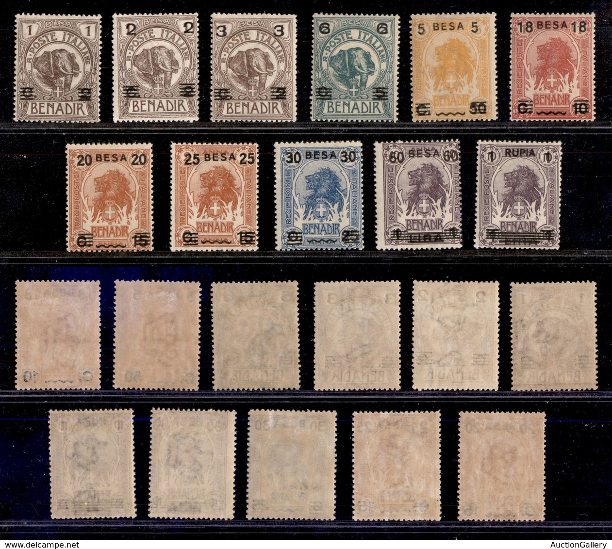 COLONIE - SOMALIA - 1923 - Elefante E Leone (34/44) - Serie Completa - Gomma Originale (320) - Sonstige & Ohne Zuordnung