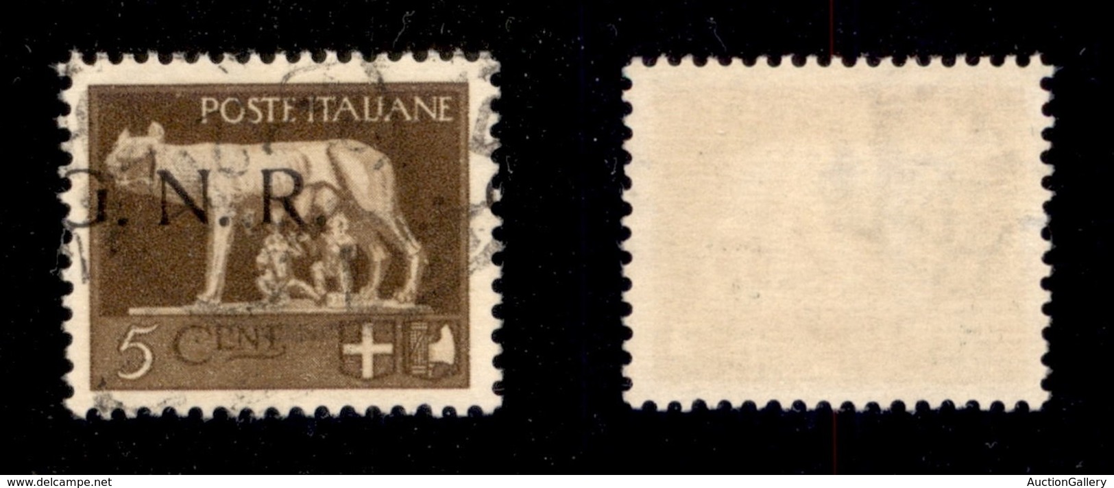 REPUBBLICA SOCIALE - 1943 - GNR Brescia - 5 Cent (470/Ifc) Usato - G A Cavallo - Sonstige & Ohne Zuordnung