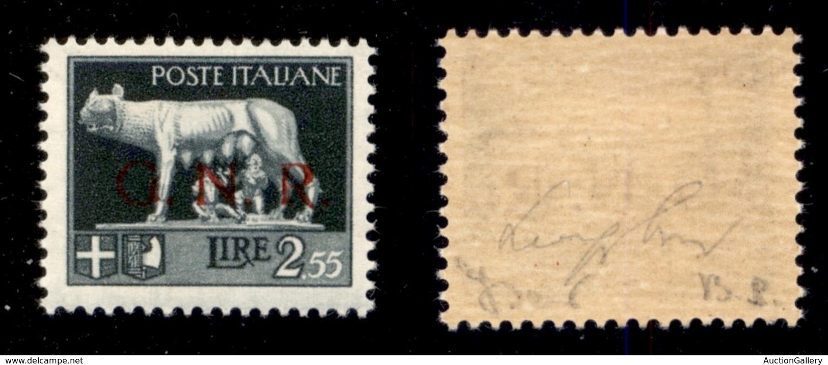 REPUBBLICA SOCIALE - 1943 - GNR Brescia - 2,55 Lire (483/I) - Gomma Integra - Sirotti (400) - Sonstige & Ohne Zuordnung