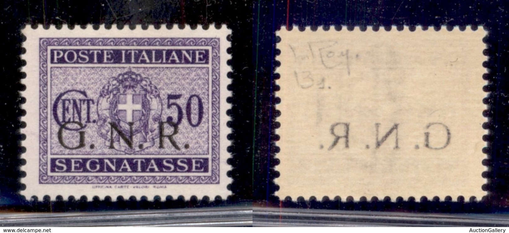 REPUBBLICA SOCIALE - 1943 - GNR Brescia - Segnatasse - 50 Cent (53/If) Con Decalco - Gomma Integra - Raybaudi (420) - Sonstige & Ohne Zuordnung