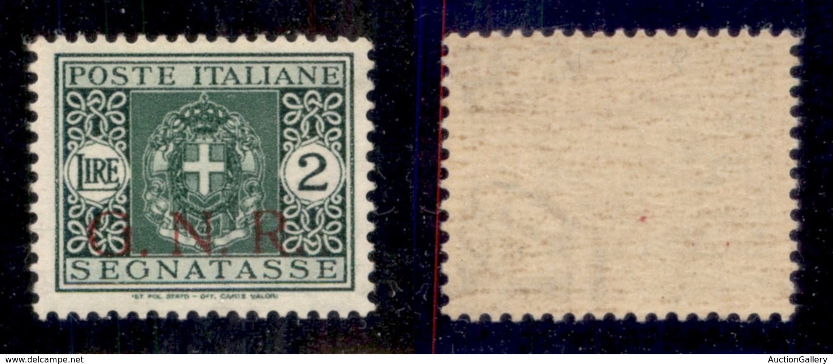 REPUBBLICA SOCIALE - 1943 - GNR Brescia - Segnatasse - 2 Lire (56/I) - Gomma Integra (500) - Autres & Non Classés