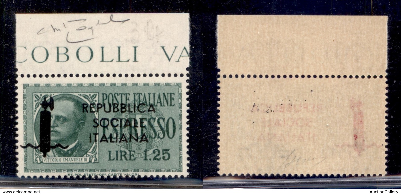 REPUBBLICA SOCIALE - 1944 - Provvisori - Espressi - Genova - 1,25 Lire (21A) Con Sopprastampa Nera - Gomma Integra - Oli - Sonstige & Ohne Zuordnung