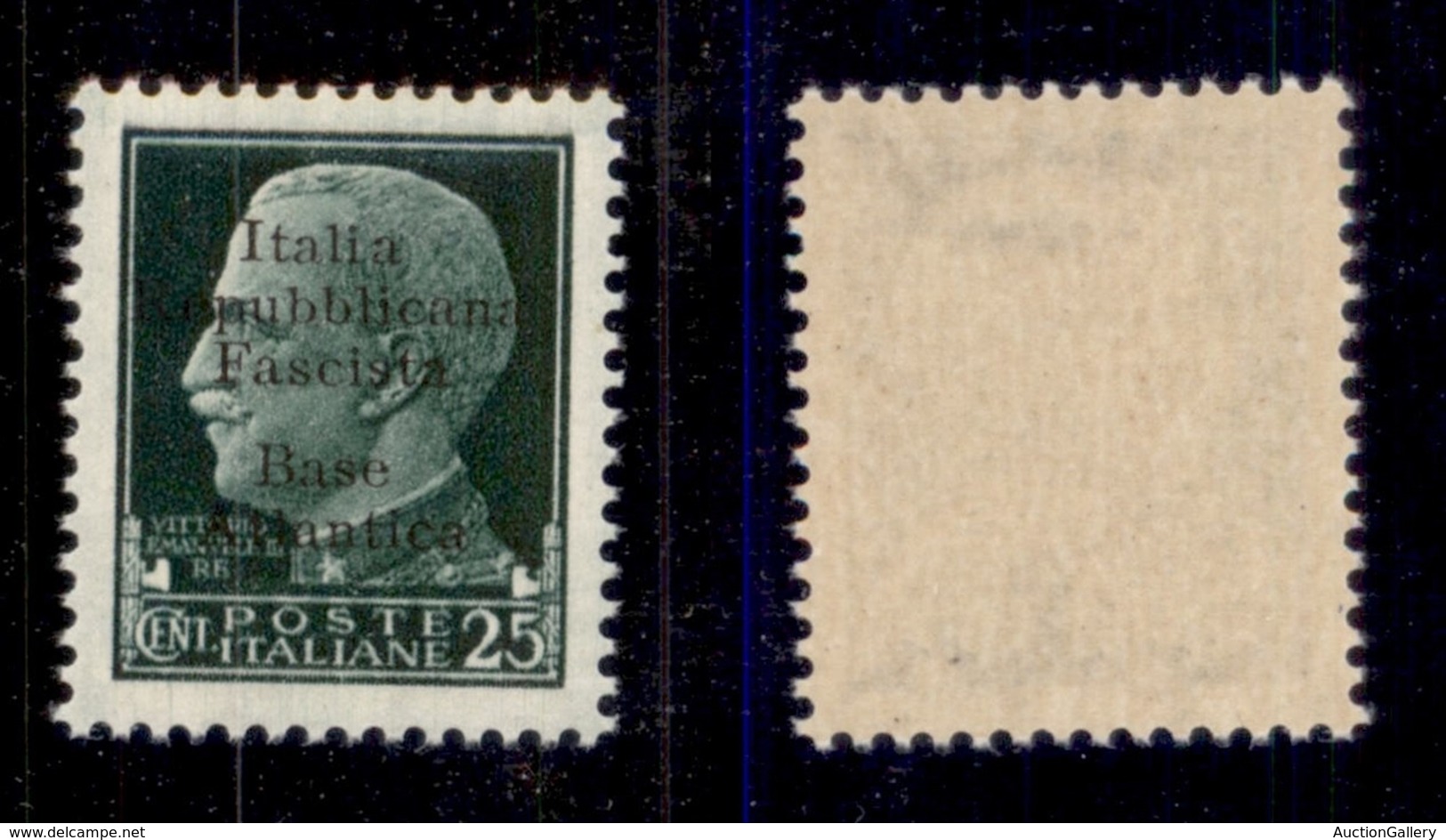 EMISSIONI LOCALI - BASE ATLANTICA - 1943 - 25 Cent (9) - Gomma Integra (450) - Sonstige & Ohne Zuordnung