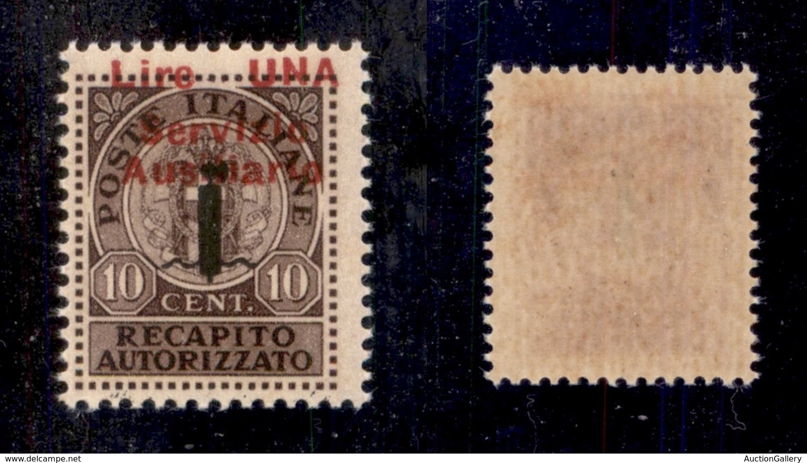 EMISSIONI LOCALI - GUIDIZZOLO - 1945 - 1 Lira Su 10 Cent (2c) Con Soprastampa In Alto - Gomma Integra (300) - Autres & Non Classés