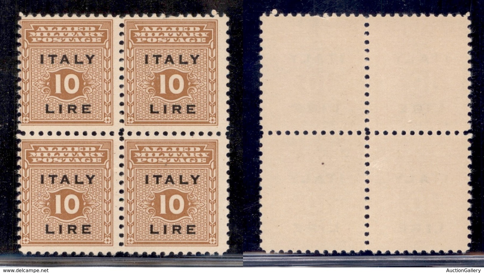 EMISSIONI LOCALI - AMP SICILIA  - 1943 - Allied Military Postage (1/9) - Serie Completa In Quartine - Gomma Integra (200 - Sonstige & Ohne Zuordnung