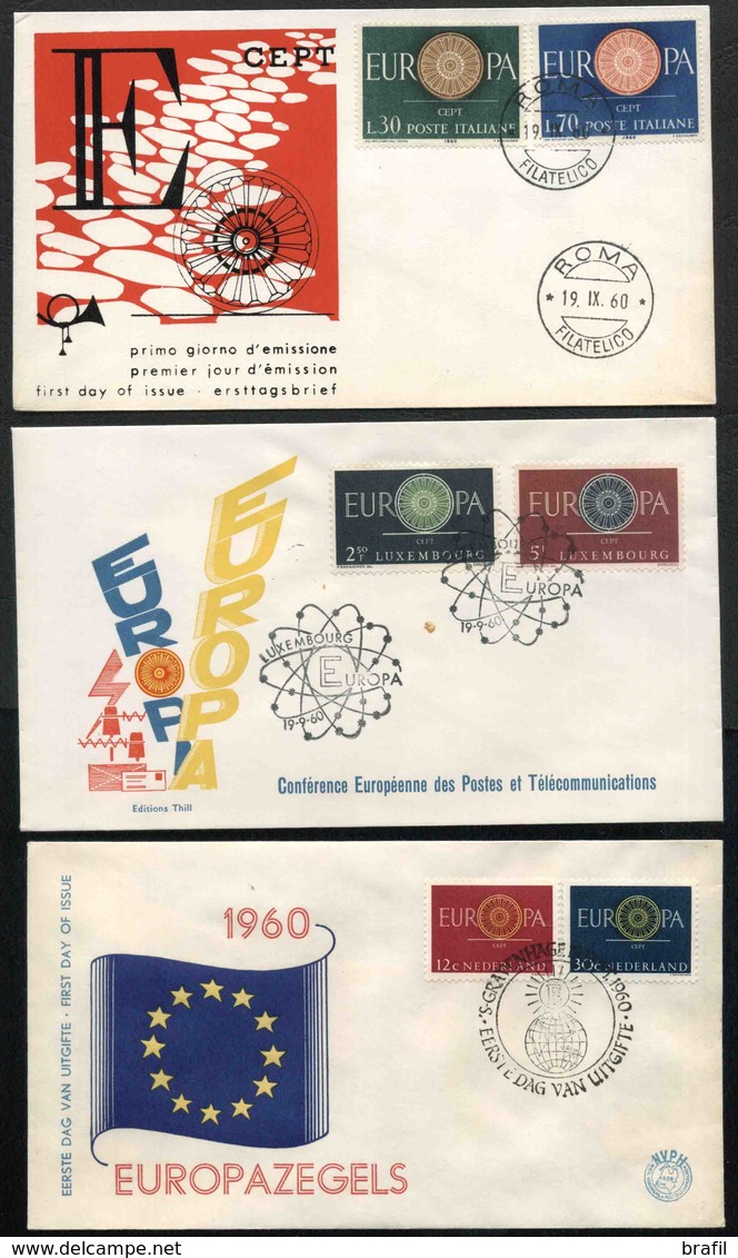 1960 Europa C.E.P.T. , L'annata Completa Di F.D.C. - 1960