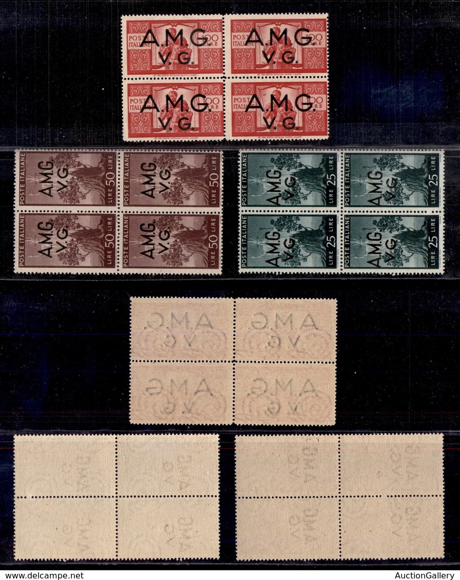 AMGVG - AMGVG - 1945 - Democratica - Alti Valori (19/21) In Quartina - Gomma Integra (256+) - Other & Unclassified