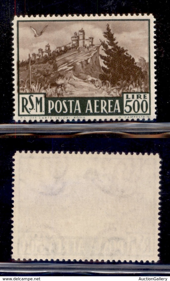 SAN MARINO - 1951 - 500 Lire Veduta (97 - Aerea) - Gomma Integra (300) - Autres & Non Classés