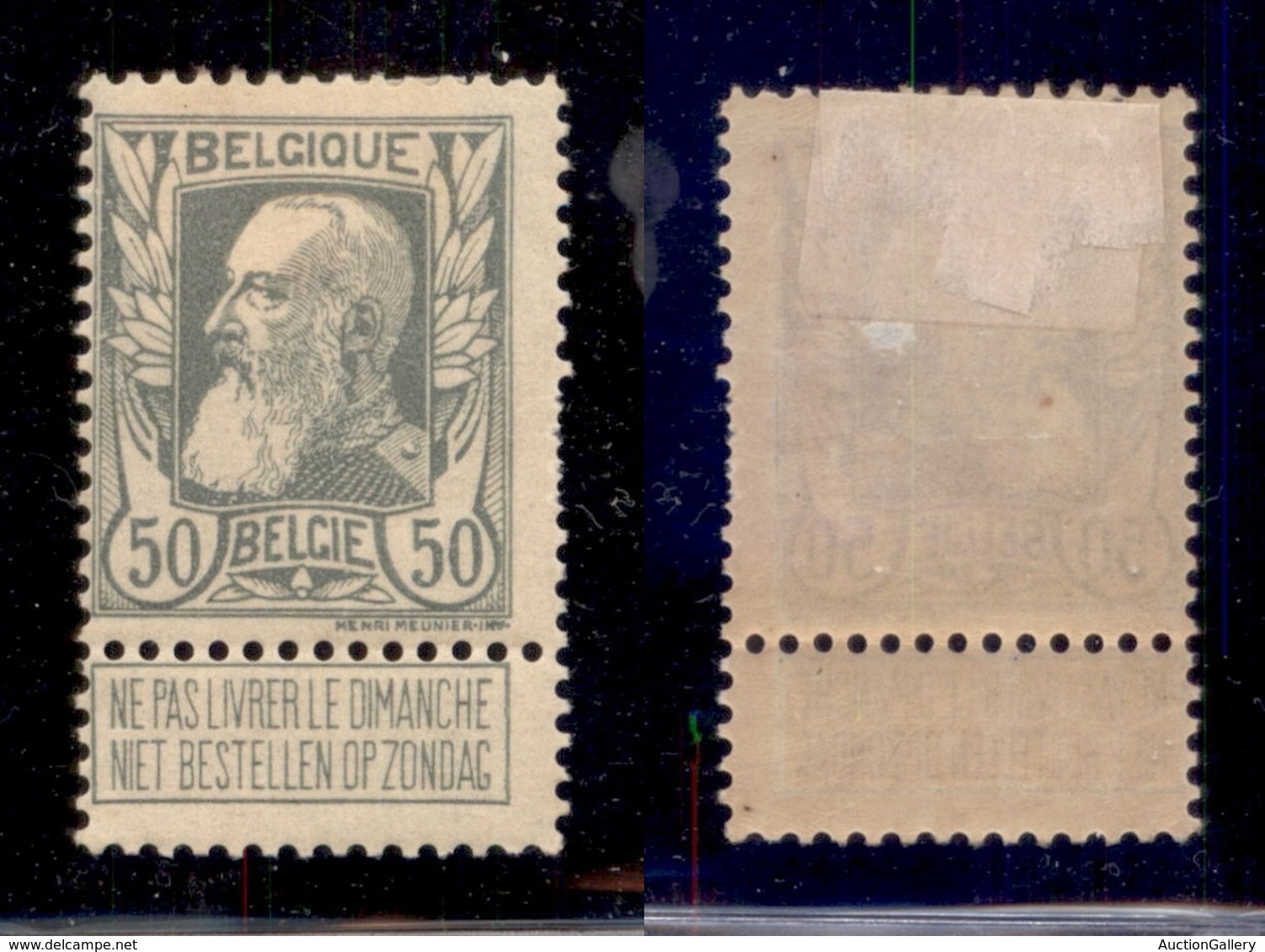 EUROPA - BELGIO  - 1905 - 50 Cent Leopoldo II (75) - Gomma Originale (120) - Sonstige & Ohne Zuordnung