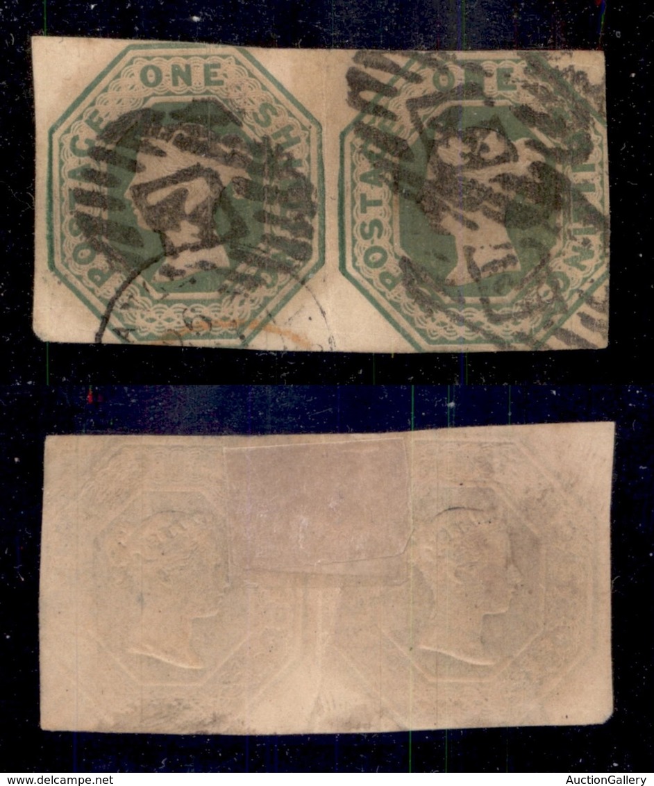 EUROPA - GRAN BRETAGNA - 1847 - 1 Shilling Regina Vittoria (7) - Coppia Orizzontale - Usati - Sonstige & Ohne Zuordnung