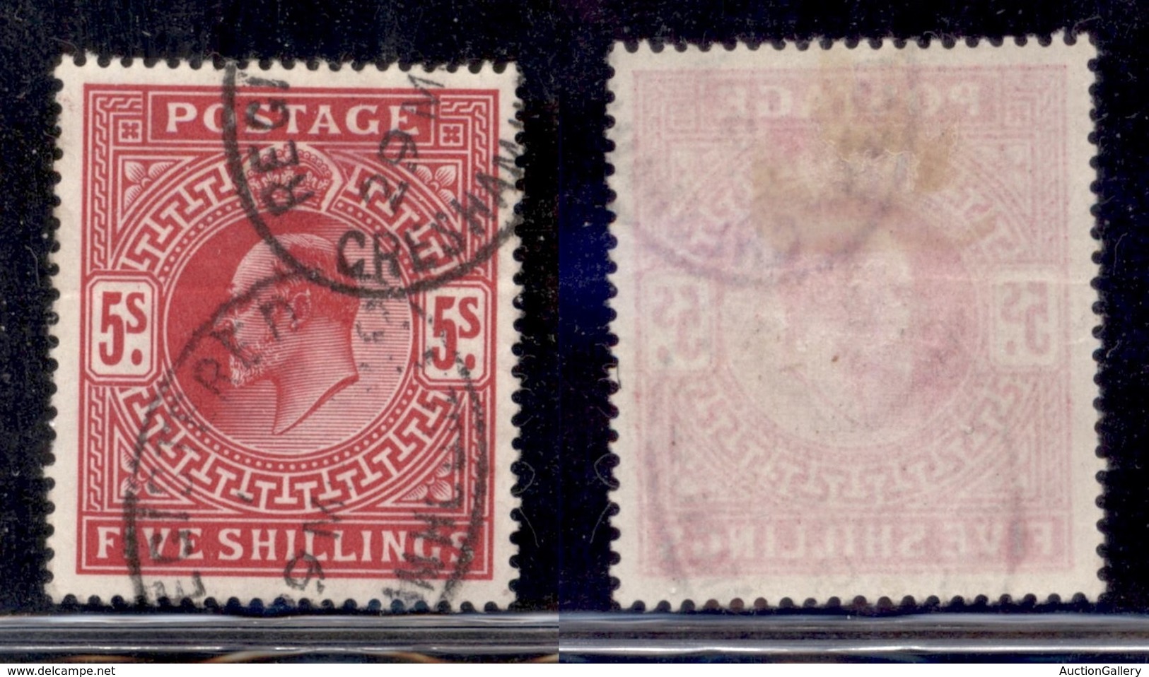 EUROPA - GRAN BRETAGNA - 1902 - 5 Shilling Re Edoardo VII (116A) - Usato (120) - Sonstige & Ohne Zuordnung