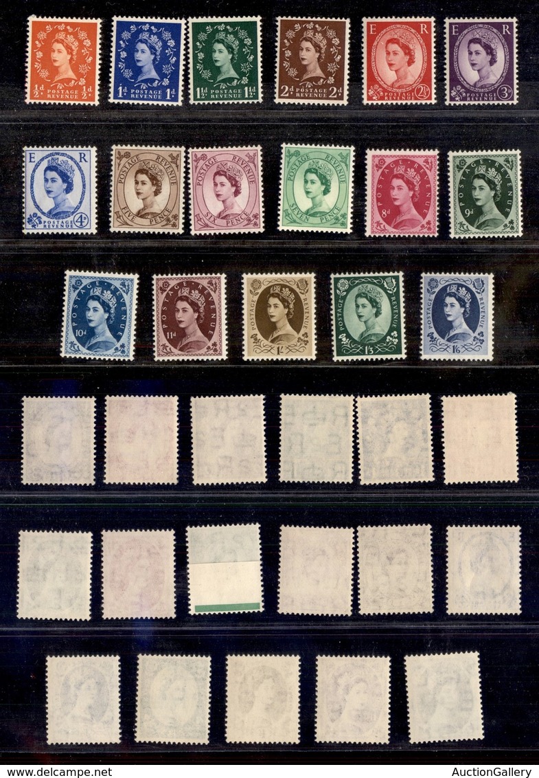 EUROPA - GRAN BRETAGNA - 1952 - Elisabetta II (257/273) - Serie Completa - Gomma Integra (140) - Autres & Non Classés
