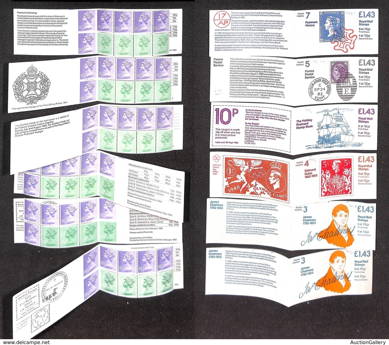 EUROPA - GRAN BRETAGNA - 1982/1983 - Folded Booklets (Type FN) - 6 Libretti Diversi - Nuovi - Sonstige & Ohne Zuordnung