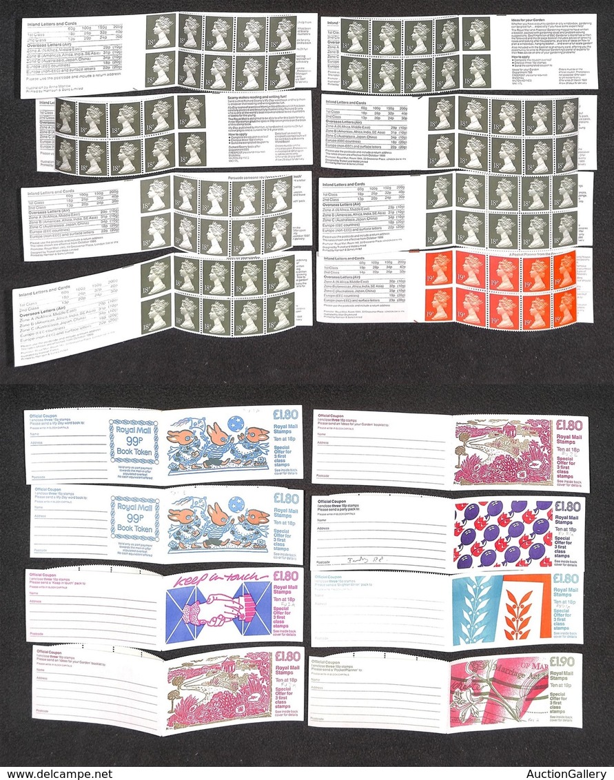 EUROPA - GRAN BRETAGNA - 1986/1988 - Folded Booklets (Type FU + FV) - 8 Libretti Diversi - Nuovi - Sonstige & Ohne Zuordnung