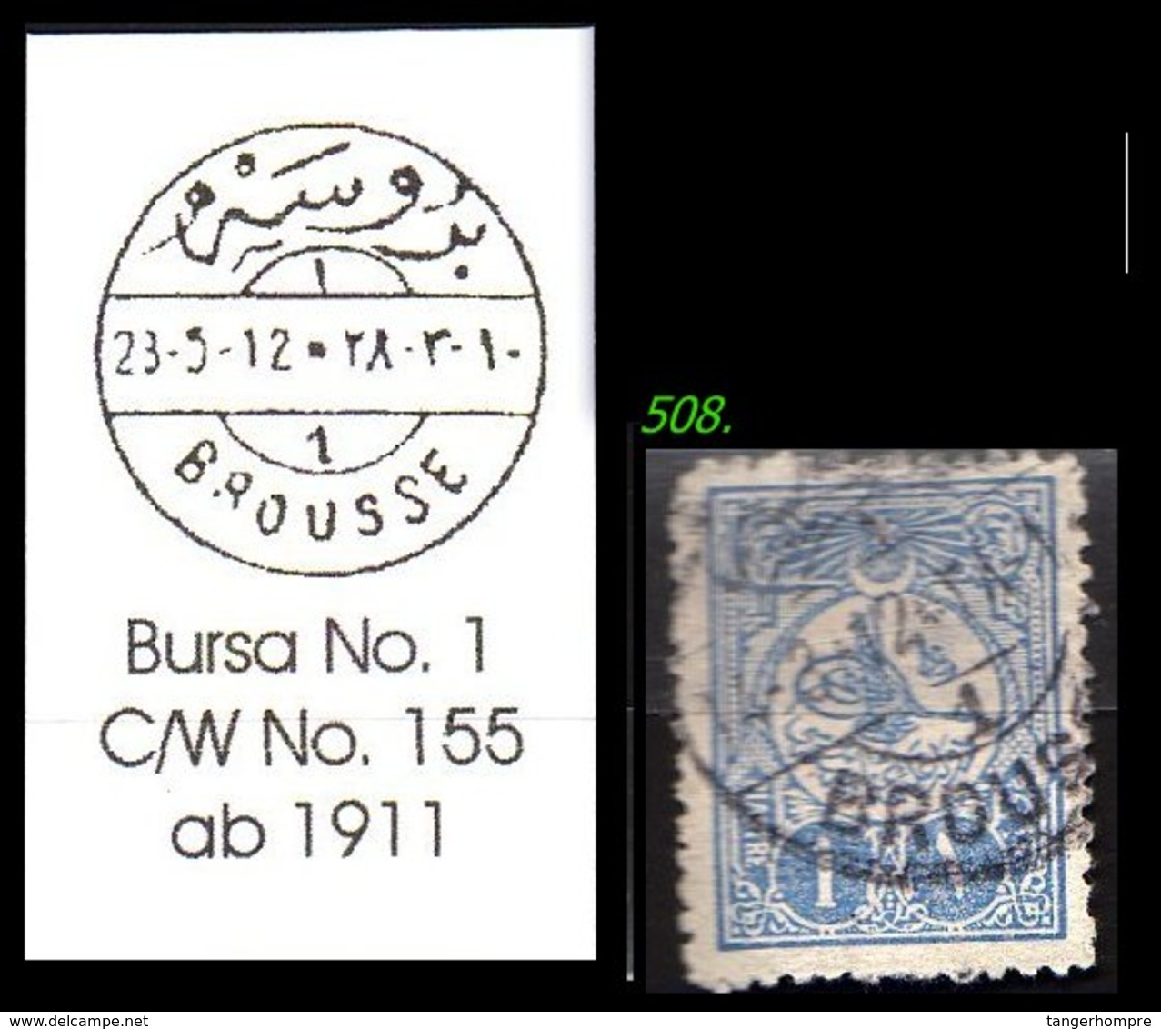 EARLY OTTOMAN SPECIALIZED FOR SPECIALIST, SEE...Stempel - BURSA - Oblitérés