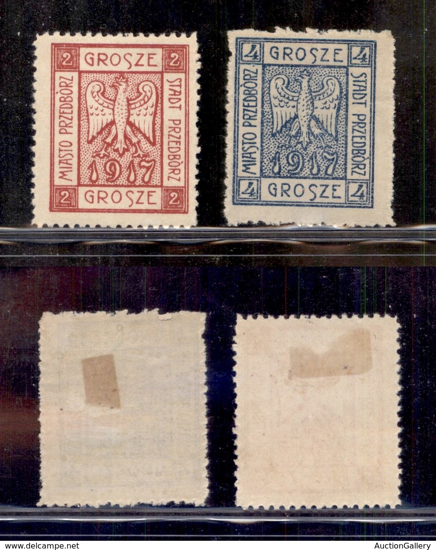 EUROPA - POLONIA - Przedborz - 1917/1918 - Stemma (1/2) - Serie Completa - Nuovi Con Gomma (220) - Sonstige & Ohne Zuordnung