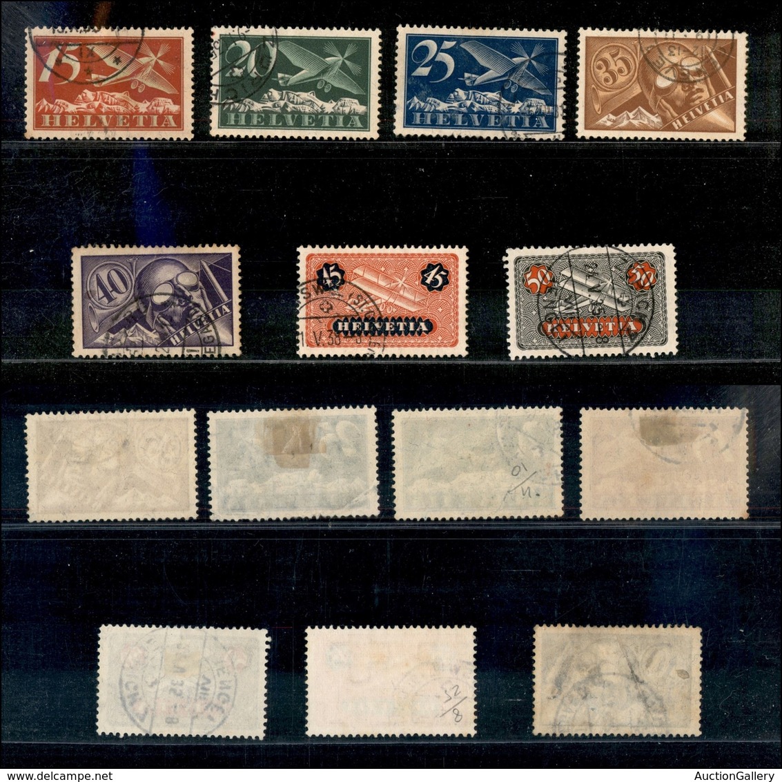 EUROPA - SVIZZERA - 1923 - Posta Aerea (179/184) - Serie Completa - Usata - Sonstige & Ohne Zuordnung