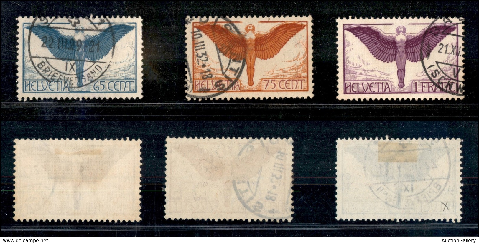 EUROPA - SVIZZERA - 1924 - Posta Aerea (189x/191x) - Serie Completa - Usata - Sonstige & Ohne Zuordnung