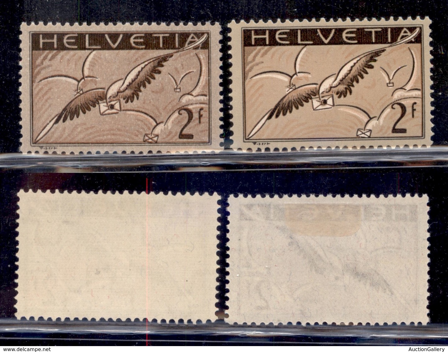 EUROPA - SVIZZERA - 1930/1935 - 2 Fr. Posta Aerea (245x + Z) - 2 Valori Gomma Originale - Sonstige & Ohne Zuordnung