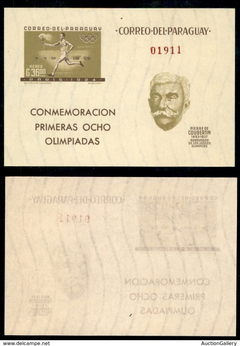 OLTREMARE - PARAGUAY - 1963 - Foglietto - Giochi Olimpici (35) - Gomma Integra (180) - Otros & Sin Clasificación