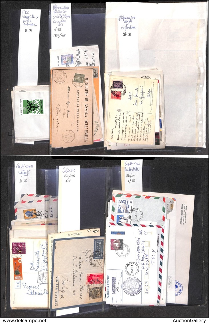 LOTTI E COLLEZIONI - Area Italiana - Storia Postale - 1889/2000 - Accumulazione Di 240 Oggetti Postali Del Periodo Dell’ - Autres & Non Classés