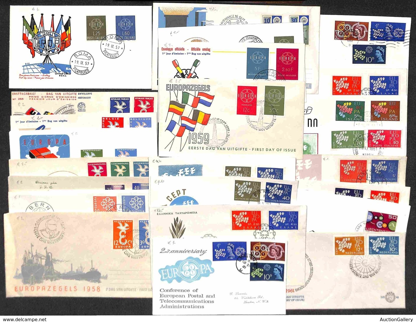 LOTTI E COLLEZIONI - Europa Cept - 1958/1971 - Insieme Di 36 Buste FDC Del Periodo - Altri & Non Classificati