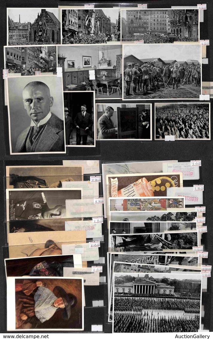 LOTTI E COLLEZIONI - Cartoline - Germania/Nazismo - Insieme Di 9 Cartoline Illustrate + 52 Figurine Ricordo - Da Esamina - Autres & Non Classés