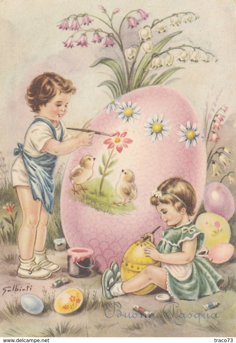 BUONA PASQUA   /  Cartolina Augurale _ ILLUSTRATORE   "GALBIATI" - Pasqua