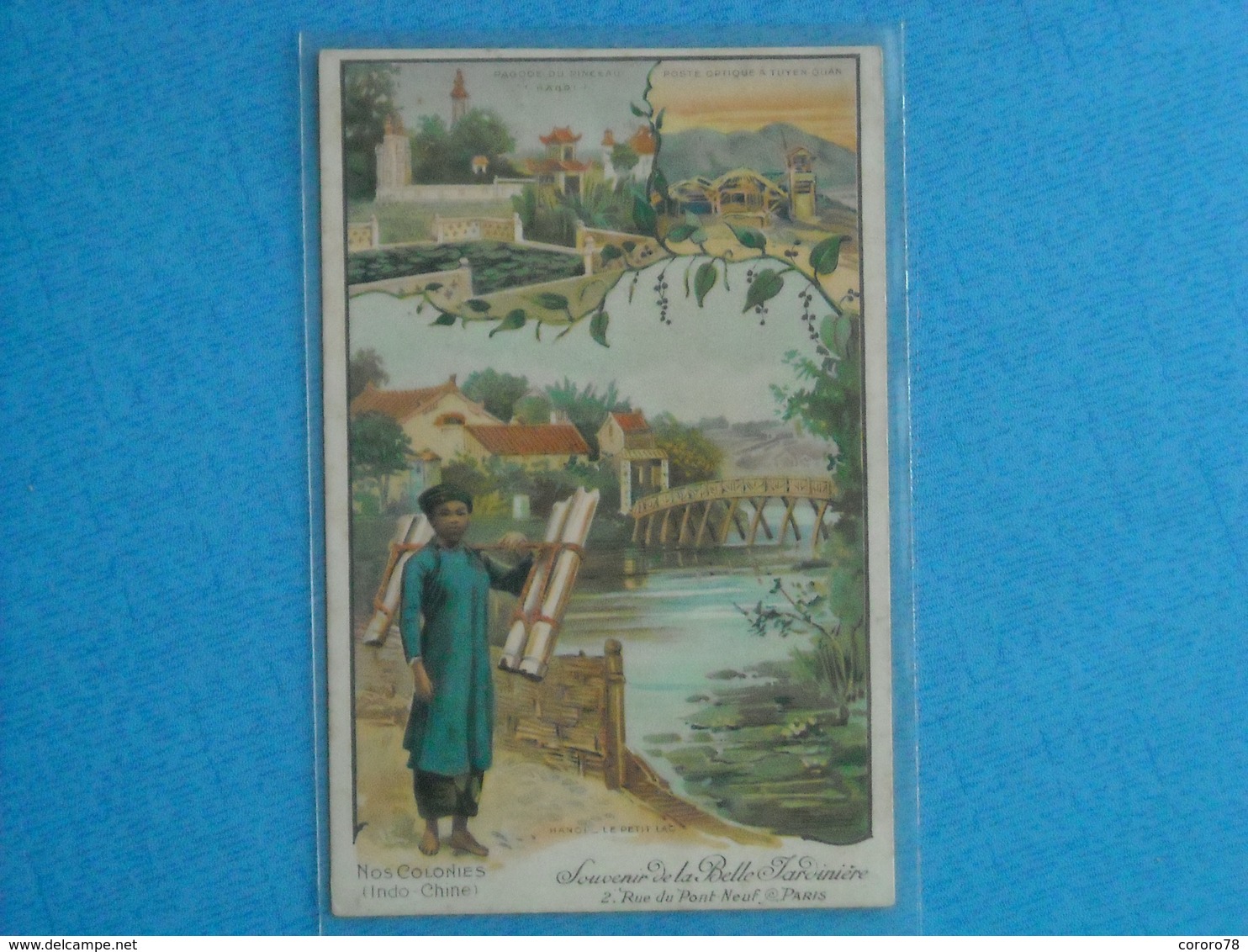 Nos Colonies (Indo-Chine) Souvenir De La Belle Jardiniére, 2 Rue Du Pont Neuf - PARIS - Advertising