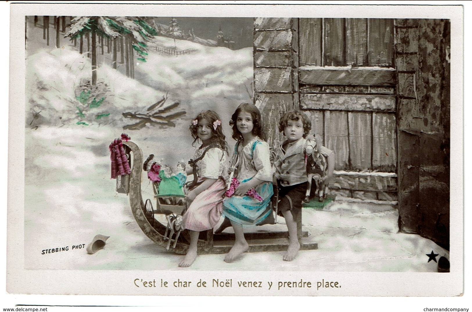 C'est Le Char De Noël Venez Y Prendre Place  - Enfants Jouets - Stebbing Phot. VBC Série 3270/1 - 2 Scans - Autres & Non Classés