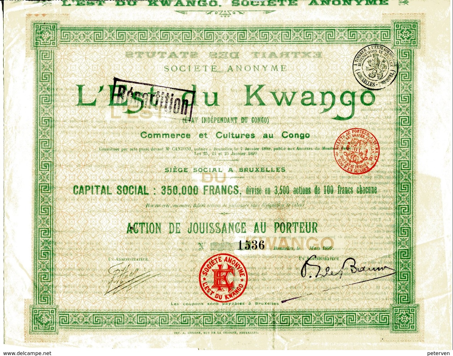 Congo Belge: L'EST Du KWANGO (État Indépendant Du Congo) - Afrique