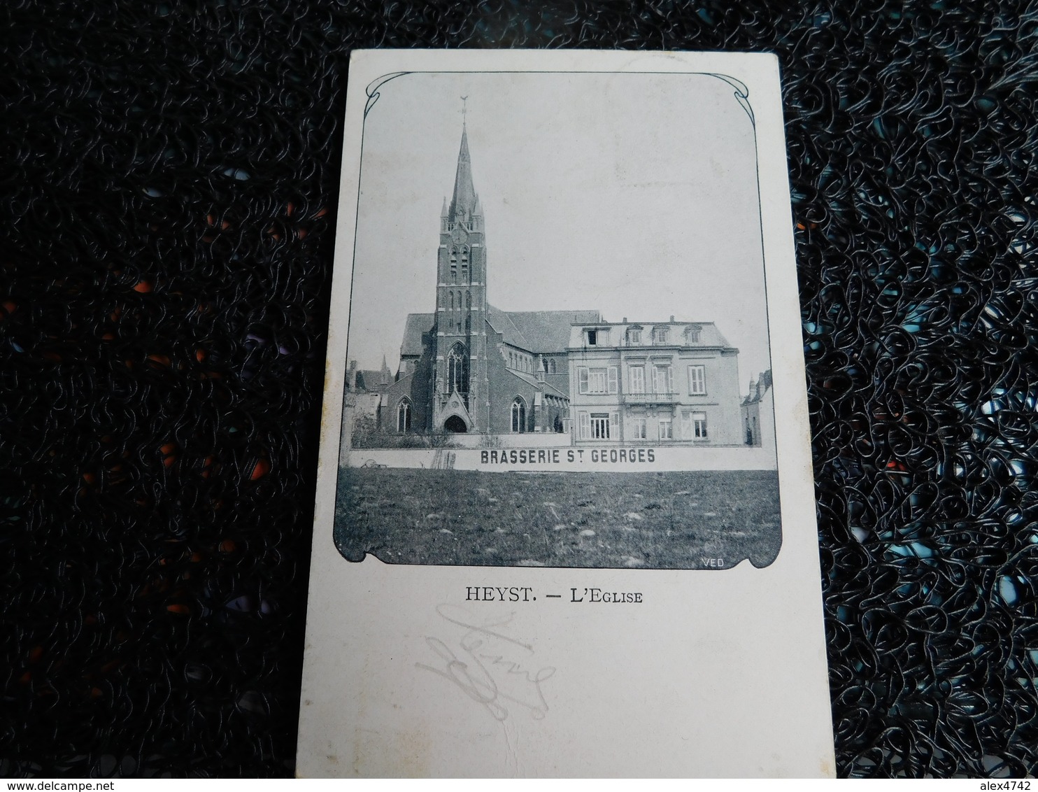 Heyst, L'église, Brasserie St-Georges, 1902  (W7) - Heist