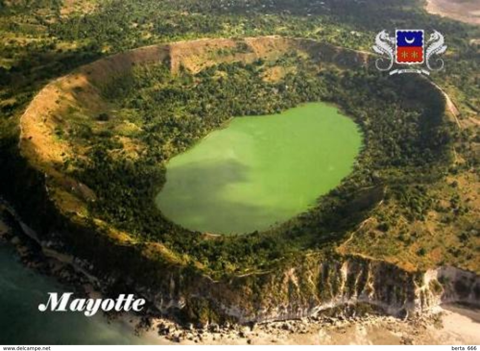 Mayotte Crater Aerial View New Postcard - Mayotte