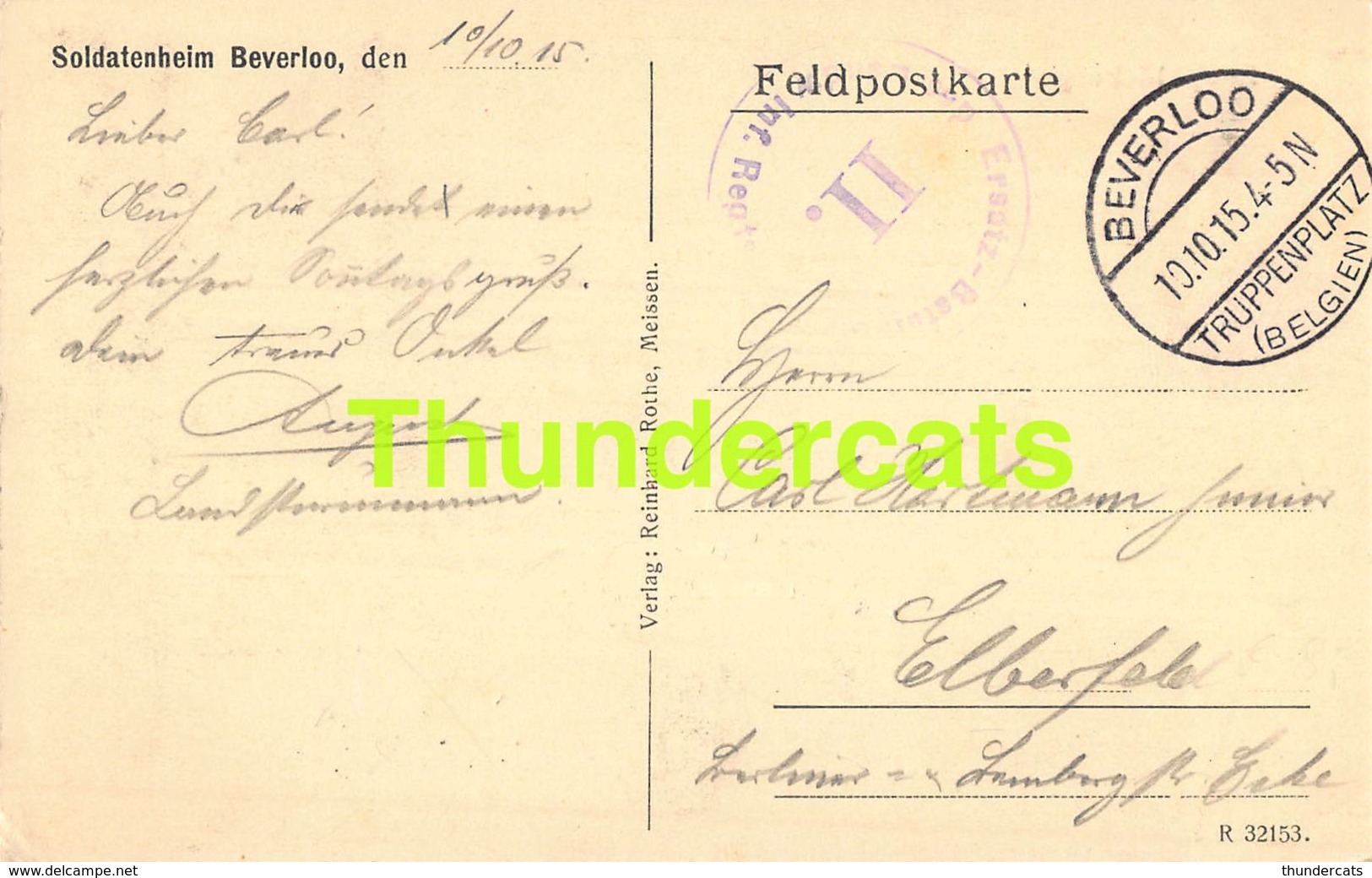 CPA LEOPOLDSBURG SOLDATENHEIM BEVERLOO 1915 FELDPOSTKARTE - Leopoldsburg (Kamp Van Beverloo)