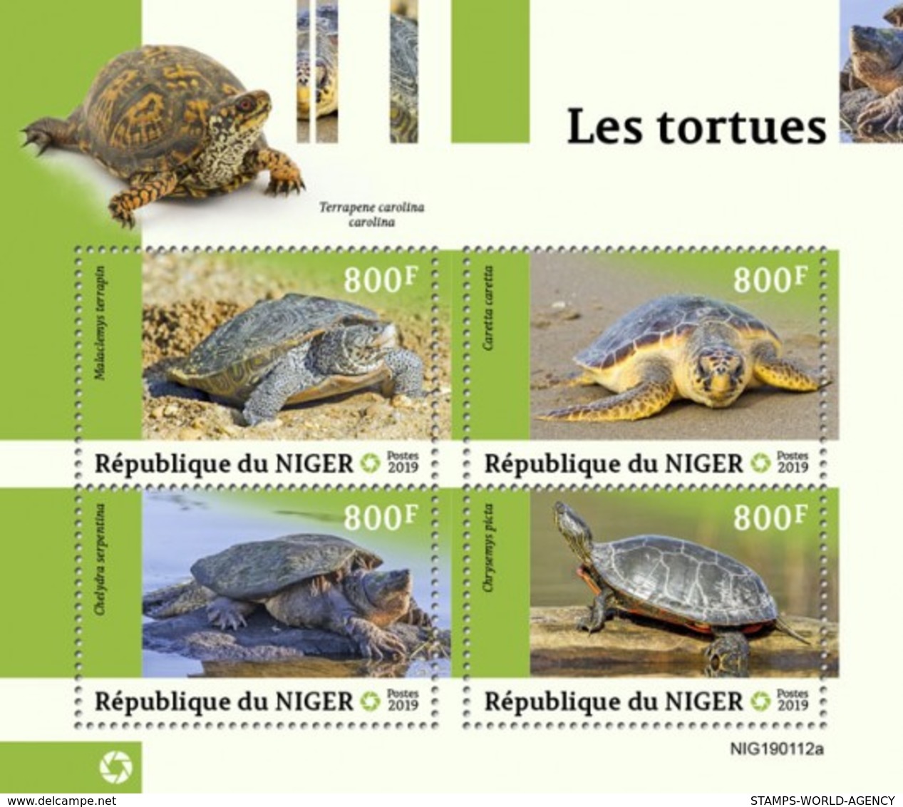 2019-04- NIGER -  TURTLES         4V    MNH** - Turtles