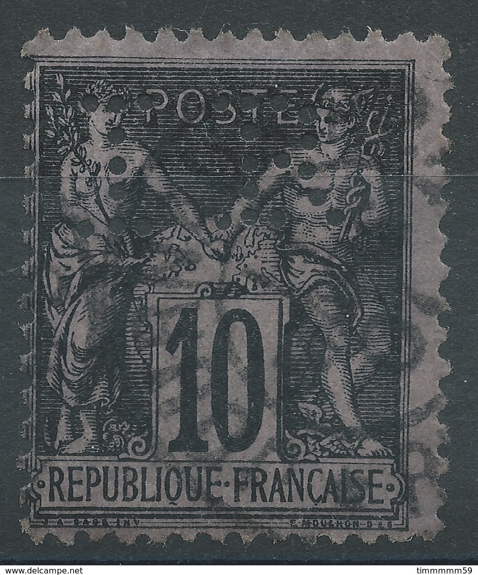 Lot N°48202  N°103, Oblit Cachet à Date Des Journaux, Perforé I R - 1876-1898 Sage (Type II)