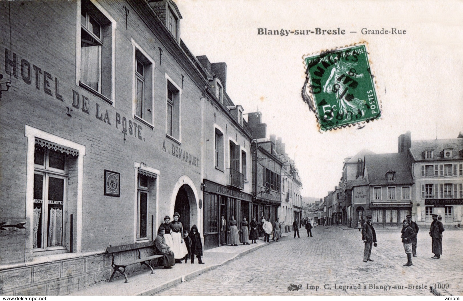 76. SEINE-MARITIME - BLANGY SUR BRESLE. Grande-Rue. Hôtel Demarquet, Boulangerie - Blangy-sur-Bresle