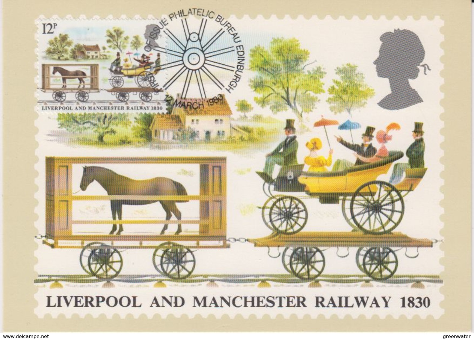 Great Britain 1980 Liverpool And Manchester Railway 1830 1v Maxicard (42403) - Maximum Cards