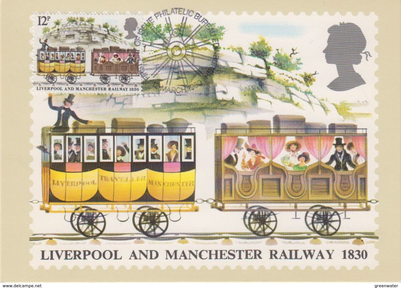 Great Britain 1980 Liverpool And Manchester Railway 1830 1v Maxicard (42404) - Maximumkaarten