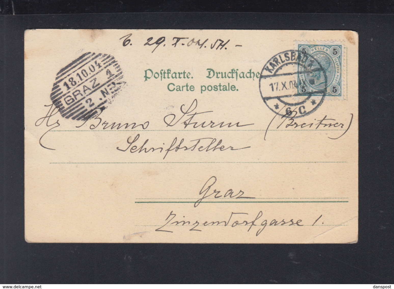 Tschechien AK Gruss Aus Karlsbad Marienbild 1904 - Tschechische Republik