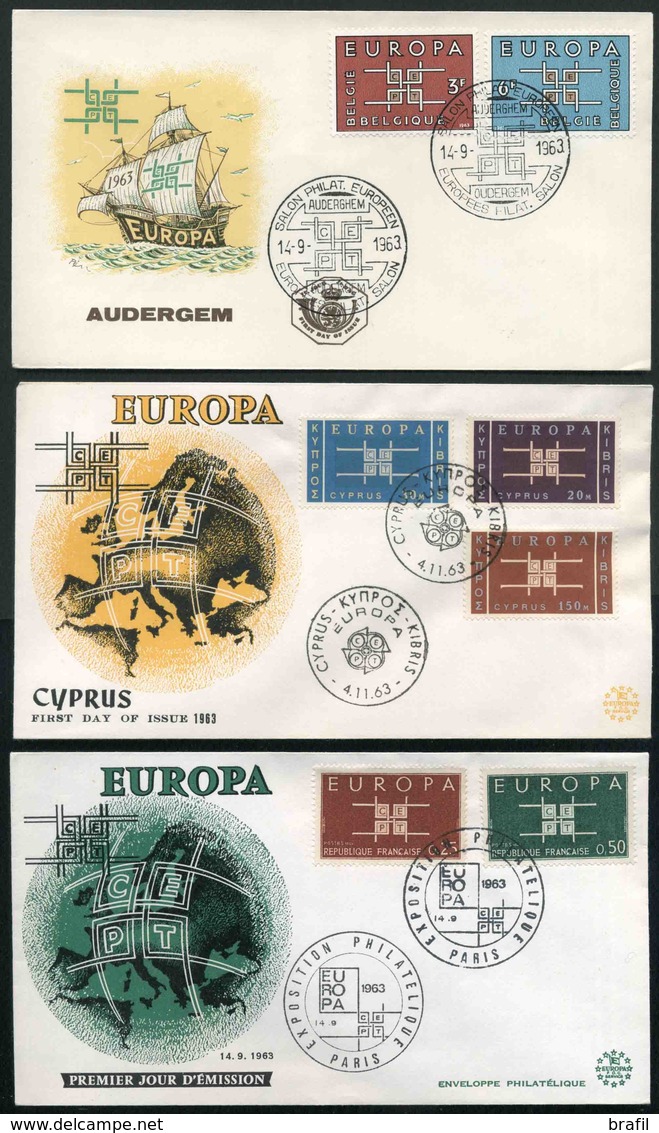 1963 Europa C.E.P.T. , L'annata Completa Di F.D.C. - 1963