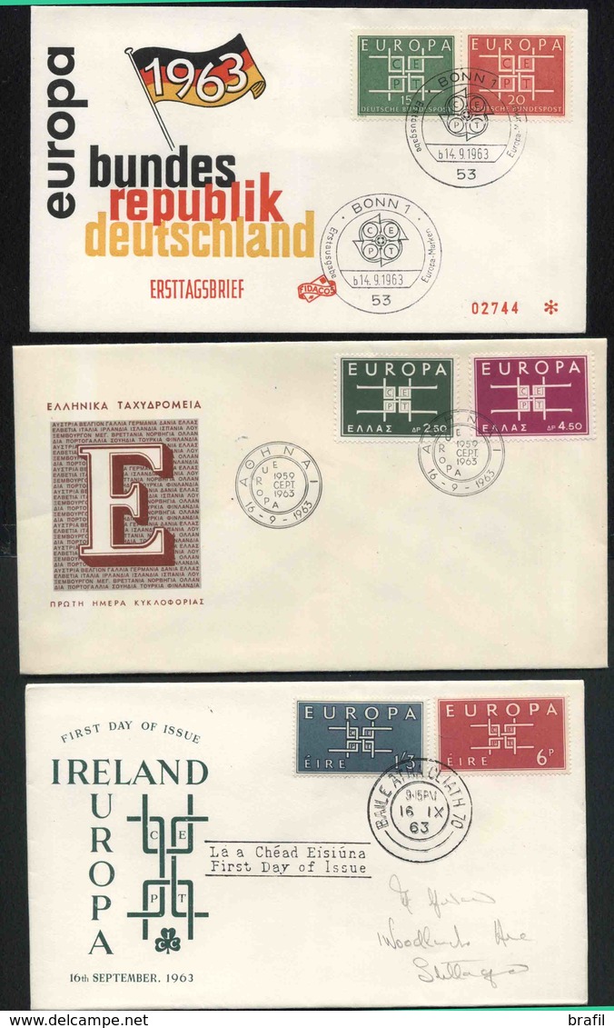 1963 Europa C.E.P.T. , L'annata Completa Di F.D.C. - 1963