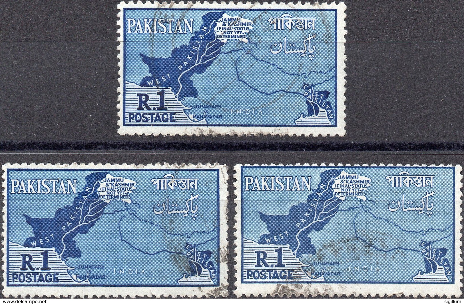 PAKISTAN 1960 - RIVENDICAZIONE ZONE CONTESE - 3 VALORI USATI - Pakistan