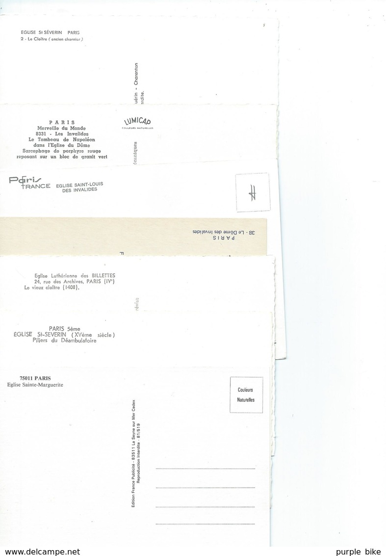 LOT 45 CPM/CPSM en rapport avec LES EGLISES et ND de PARIS toutes scannées Etat : TTBE